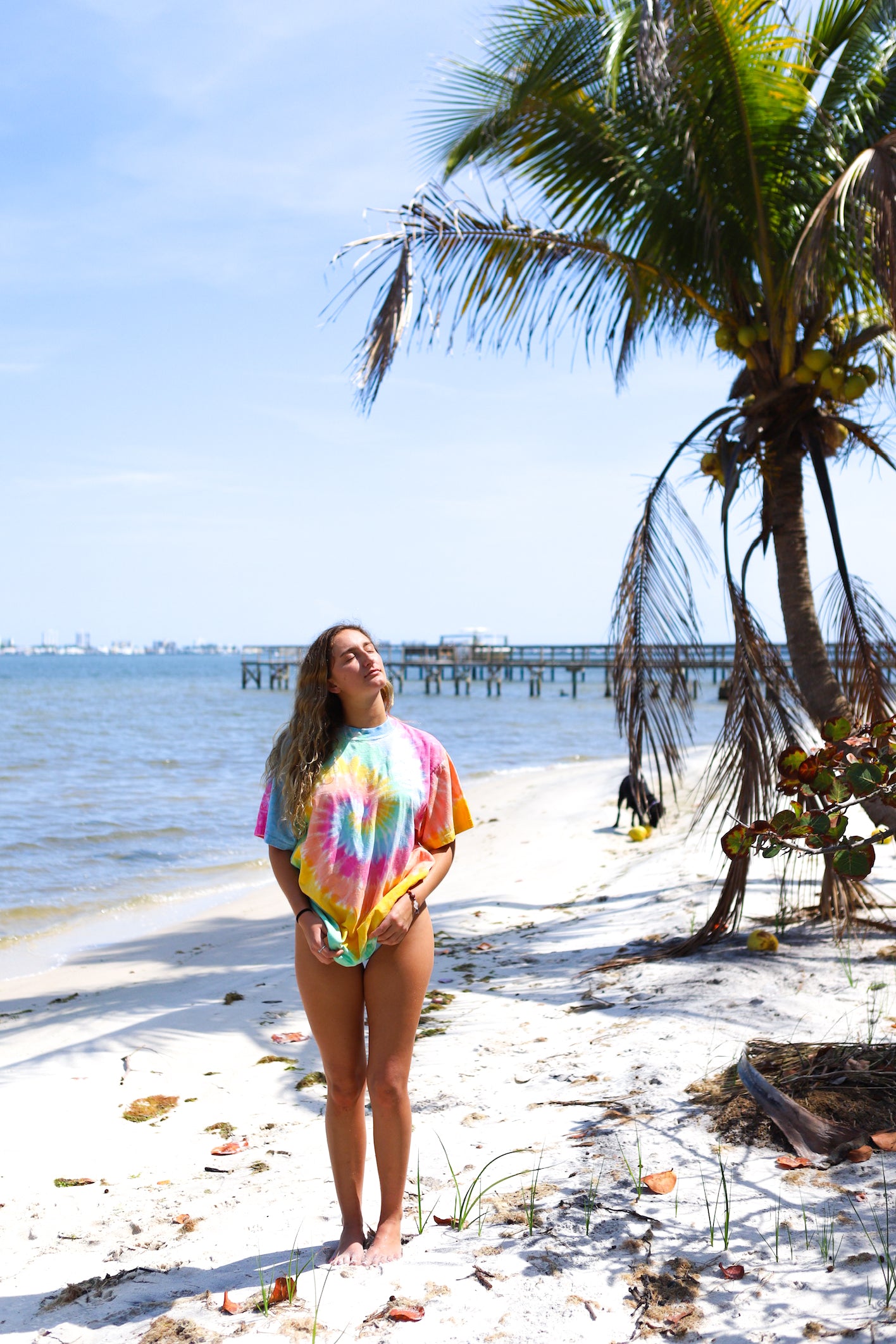 Beach Club Oversized Tie-Dye T-Shirt / Coverup